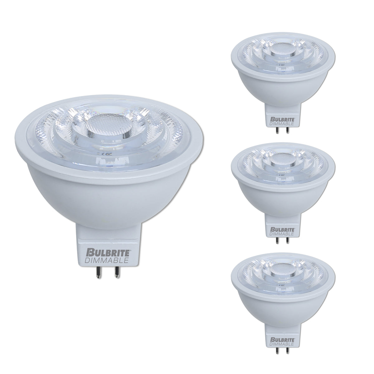 LED 6 Watt MR16 Light Bulb with a GU5.3 Base - 3000K (Soft White Light) 500 Lumens-4PK