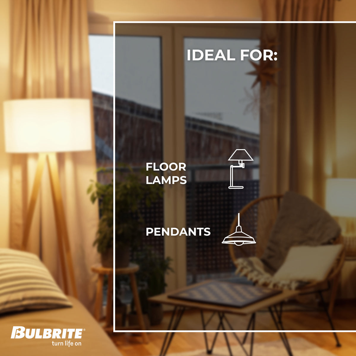 Bulbrite LED Filament 5/9/14W Non – Dimmable A21 Omni – Directional Light Bulbs with Frost Finish and E26 Medium Base – 2700K Warm White Light, 450/800/1600 Lumens, 4-Pack