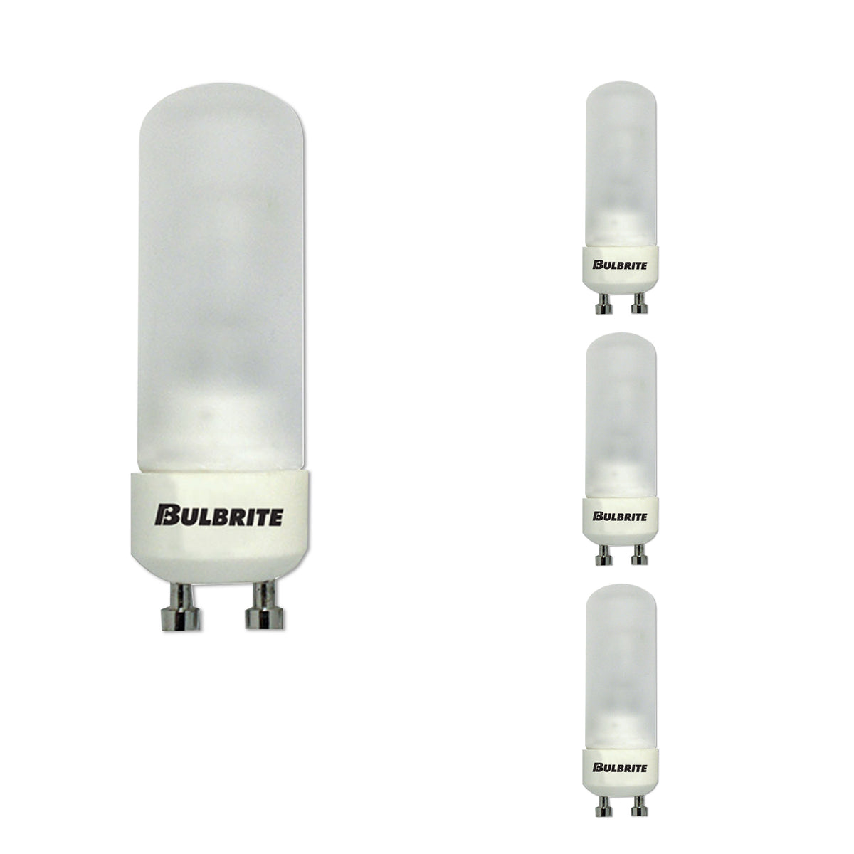 Bulbrite Pack of (4) 50 Watt Dimmable Halogen DJD Light Bulbs with Frost Glass Finish and Twist & Lock Bi-Pin (GU10) Base, 650 Lumens