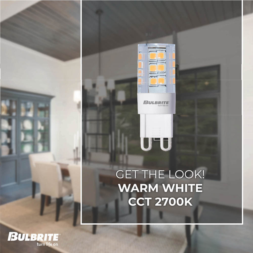 Bulbrite LED 3.5W Dimmable T5 Light Bulb with a Frost Finish and a Bi – Pin G9 – 2700K Warm White Light 330 lumens, 3-Pack