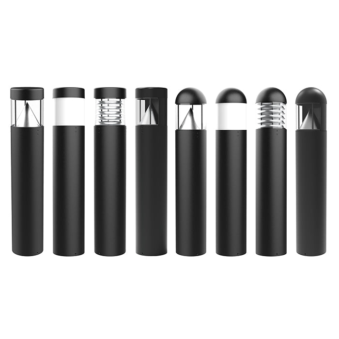 NaturaLED 10W/15W/18W 8" Flat-Top LED Bollard - 8'' / 42'', 3CCT, 1300/1950/2340 lm - 360