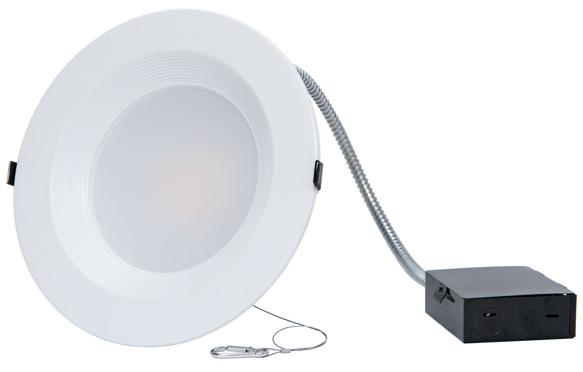 18/23/30W LED Commercial Recessed Downlight, 10", 3000K/4000K/5000K, White in White finish