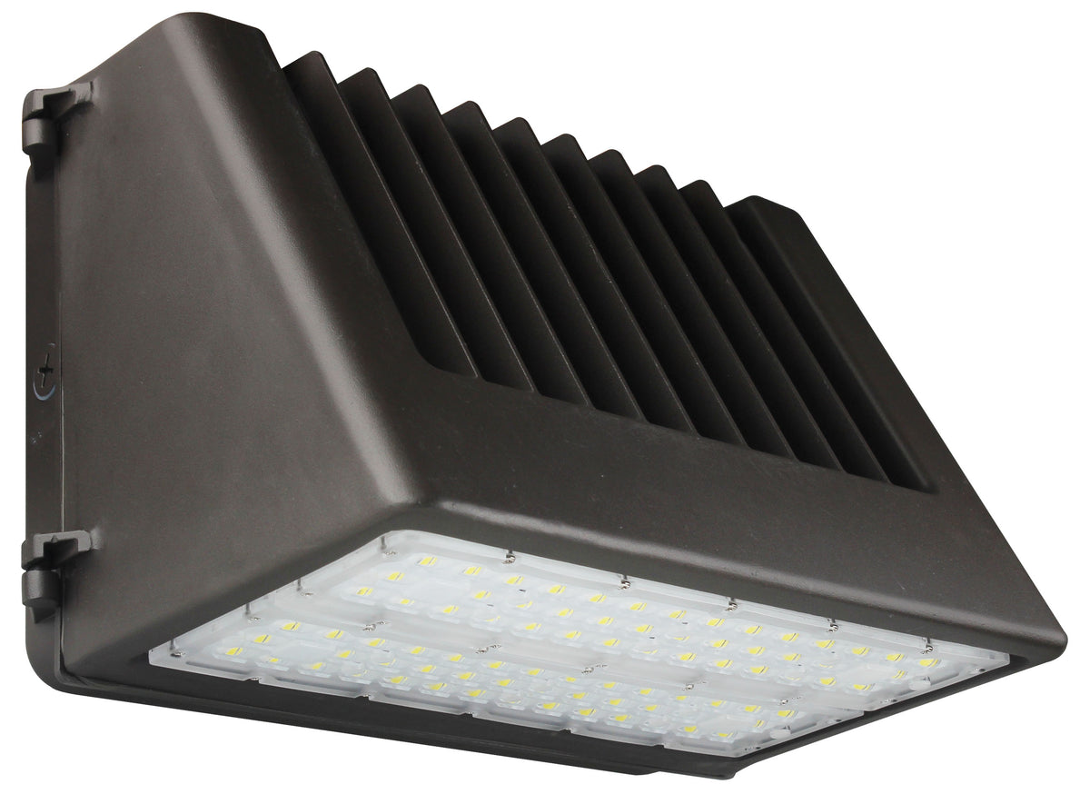 80/100/126W LED Full Cut-Off Wall Pack, 3000K/4000K/5000K, Bronze, Photocell Included