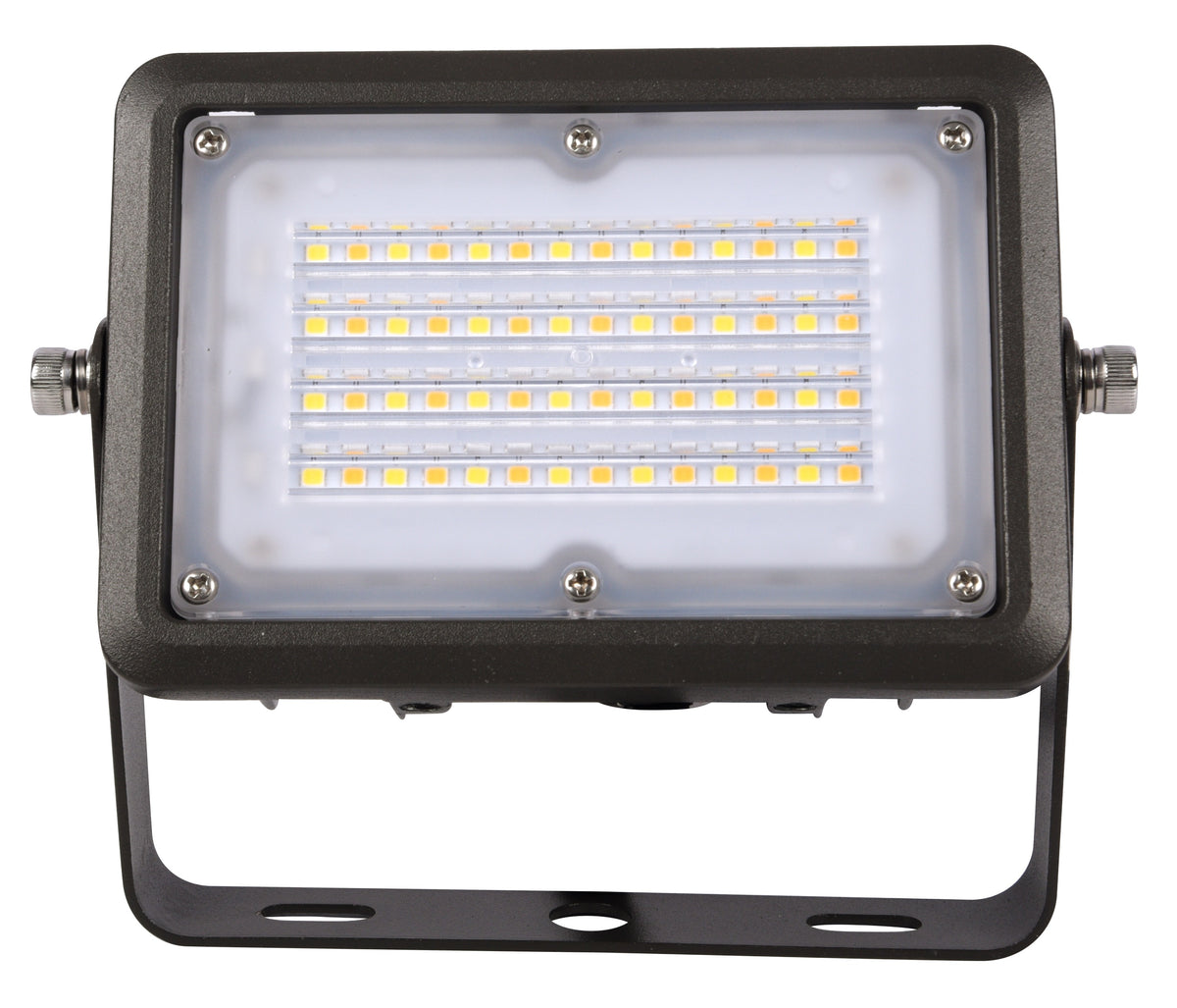 15W LED Flood Light with Yoke Mount, 3000K/4000K/5000K, Bronze, Photocell Included in Bronze finish