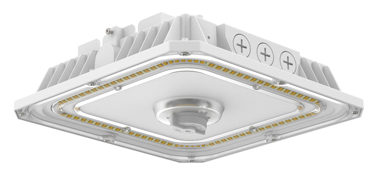 40/60/80/100W 10" Slim LED Canopy/Parking Garage Light, 3000K/4000K/5000K, White, Z10 Receptacle