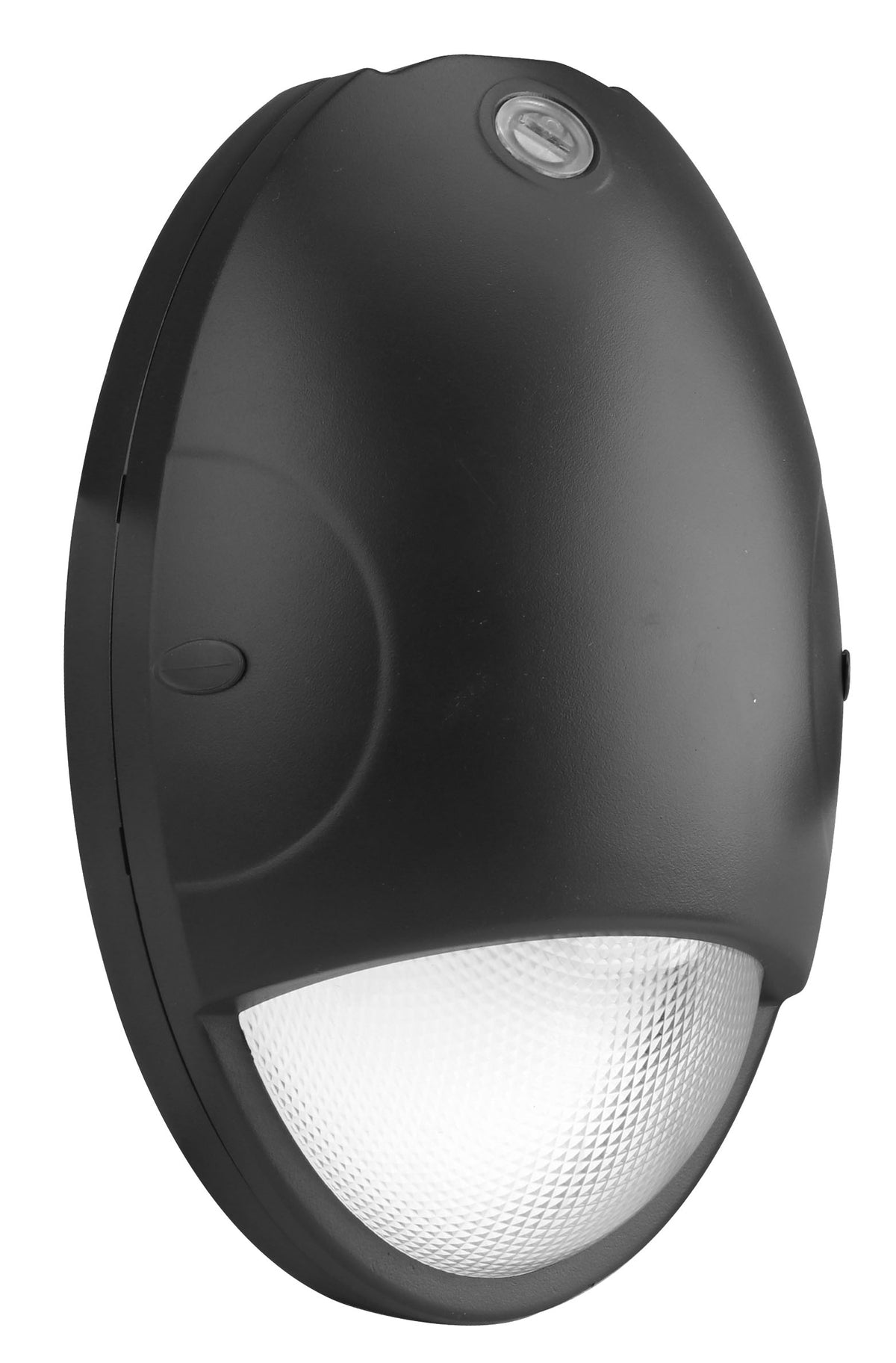 Dusk to Dawn Emergency Mini Teardrop Wall Light - Photocell Included - 3CCT (3500K, 4000K and 5000K) in Black finish