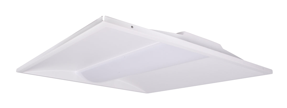 Center Basket Troffers - Selectable Wattage & 3CCT (3500K, 4000K and 5000K) TAA Compliant in White finish