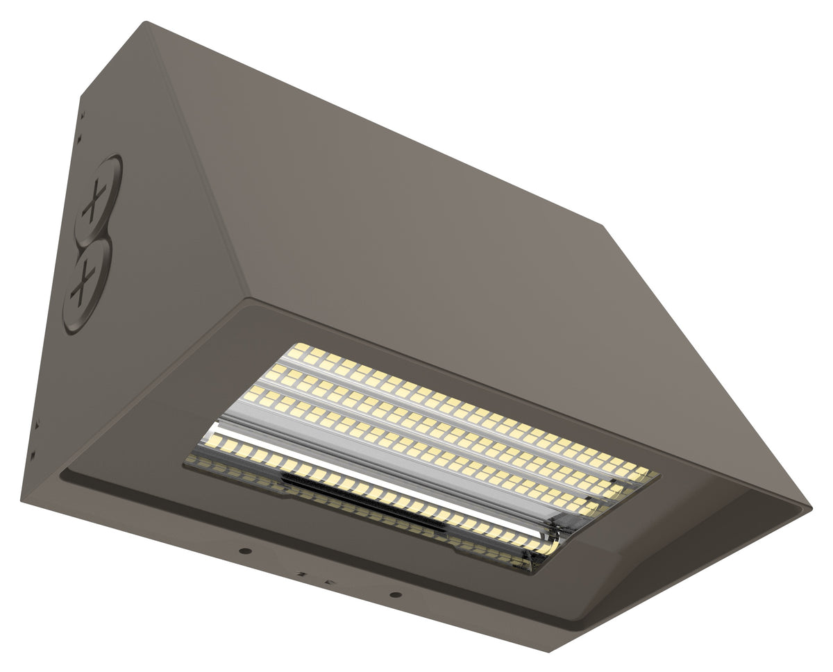 25/30/40W LED Full Cut-Off Wall Pack, 3000K/4000K/5000K, Bronze, Photocell Included