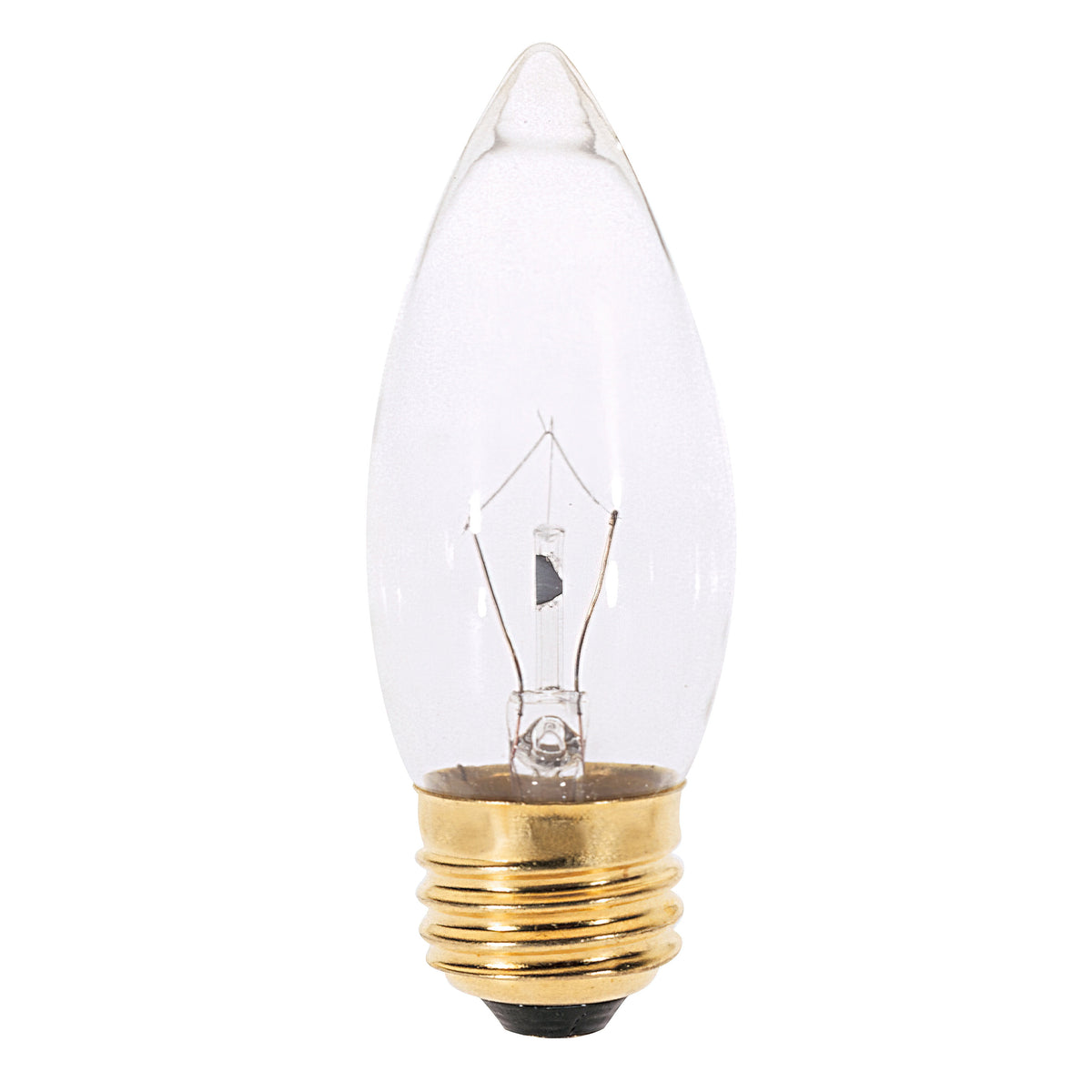 25 Watt B11 Incandescent - Clear - 2500 Average rated hours - 210 Lumens - Medium base - 130 Volt lighting product