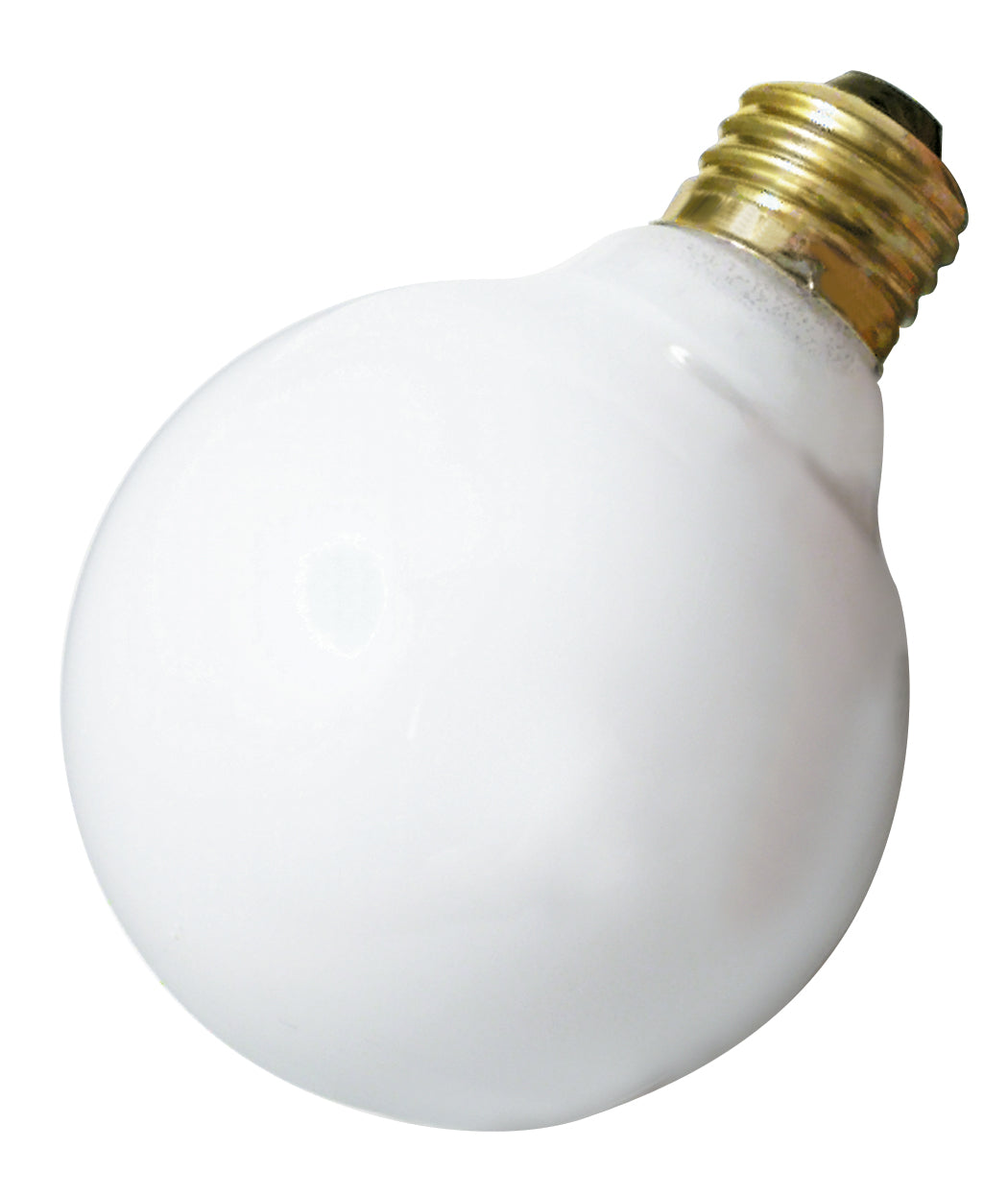 25 Watt G25 Incandescent - Gloss White - 3000 Average rated hours - 160 Lumens - Medium base - 130 Volt bulb or fixture view
