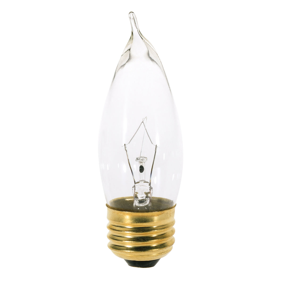 25 Watt CA10 Incandescent - Clear - 2500 Average rated hours - 210 Lumens - Medium base - 130 Volt bulb or fixture view
