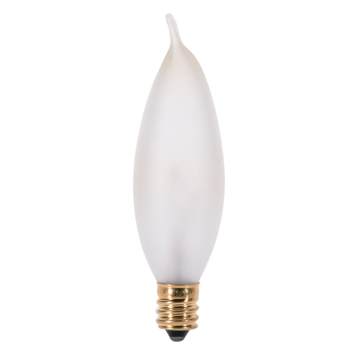 15 Watt CA8 Incandescent - Frost - 2500 Average rated hours - 90 Lumens - Candelabra base - 130 Volt lighting product