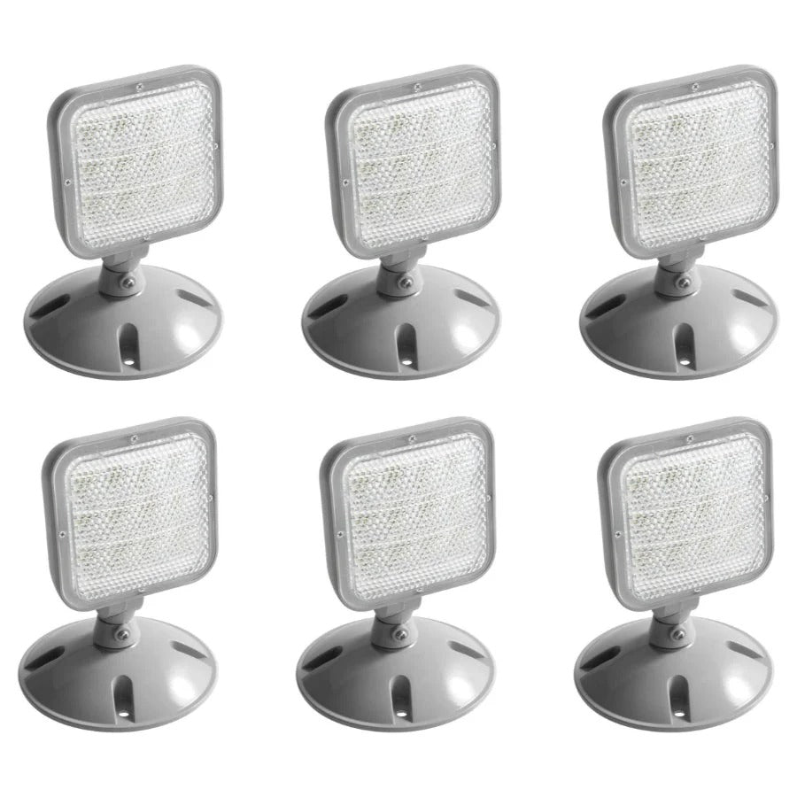 Remote Outdoor Emergency Light Head – Single Head LED Lamp, Weatherproof Emergency Exit Lighting – 3.6V OR 9.6V Volts, 1.7 Watts