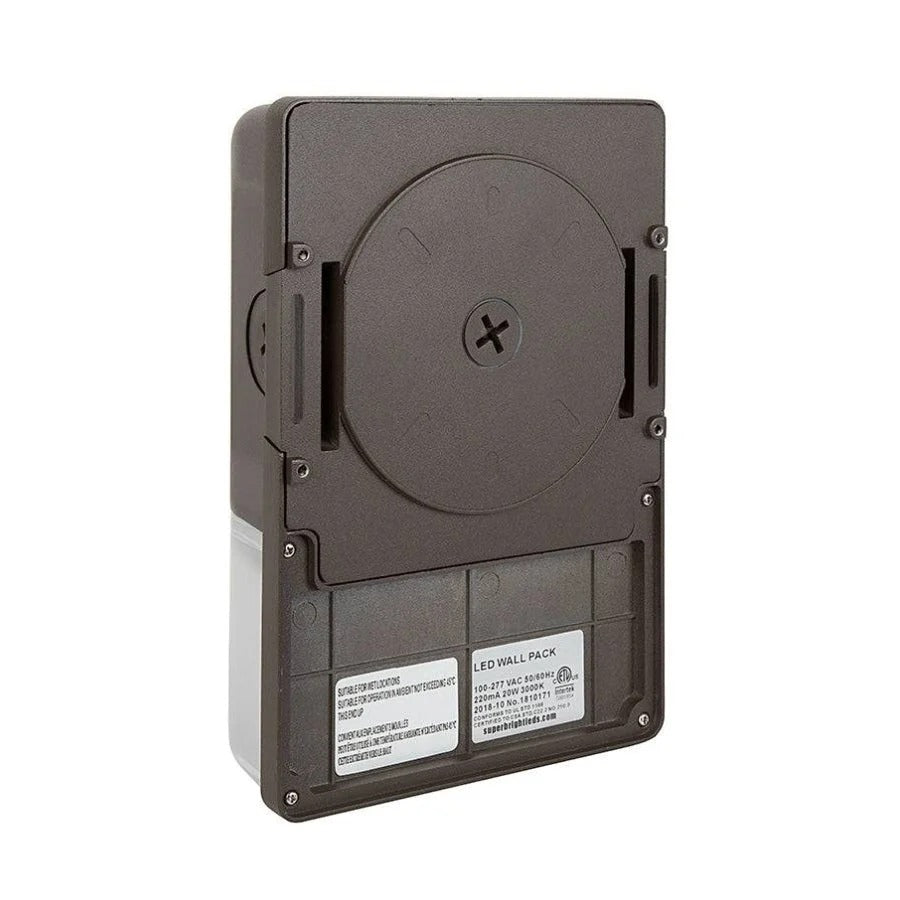 20W Mini LED Wall Pack Light – 2850 Lumens, 5700K Daylight, Dimmable, UL & DLC Listed, IP65 Waterproof, 3-Year Warranty
