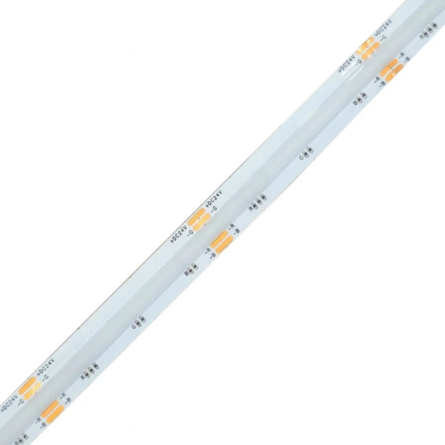 Waterproof RGB COB LED Strip Light 16.4FT (5M) - 24V Dot-Free Seamless Glow, 840 LEDs/m, Color Changing, IP68 Outdoor/Indoor, UL Listed, 10mm, Dimmable, CRI 80+, 50,000 Hrs Lifespan