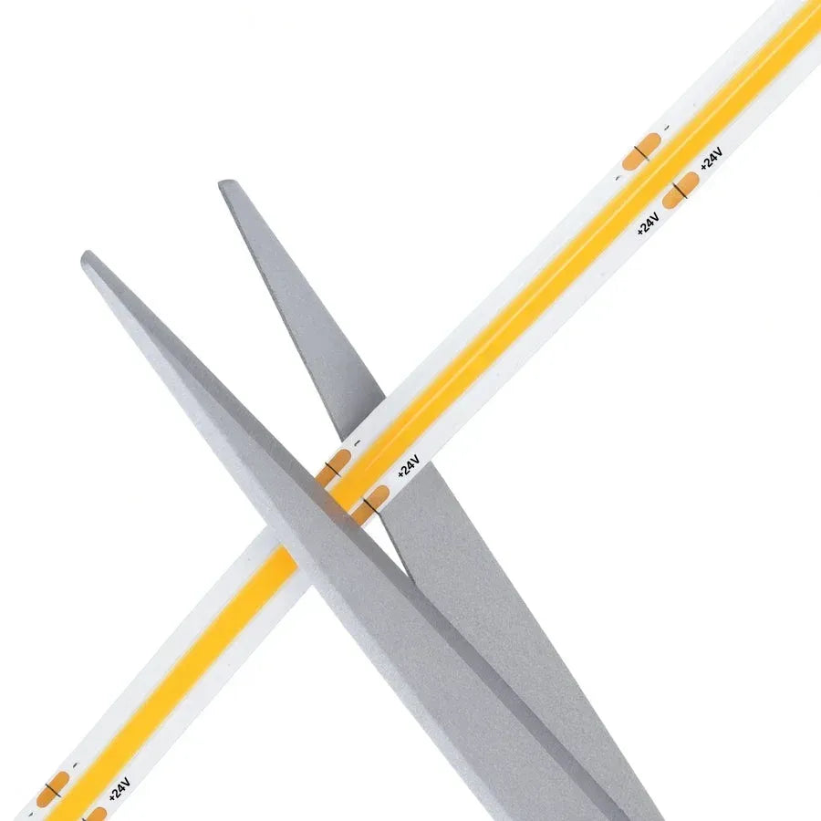 24VDC 10M Accent Series Dotless Strip Lights 24V COB LED Strip 32ft, 528 LEDs/m, Dimmable, Dot-Free Indoor Tape for Cabinets, Shelves, Rooms & Accent Lighting ETL, IP20