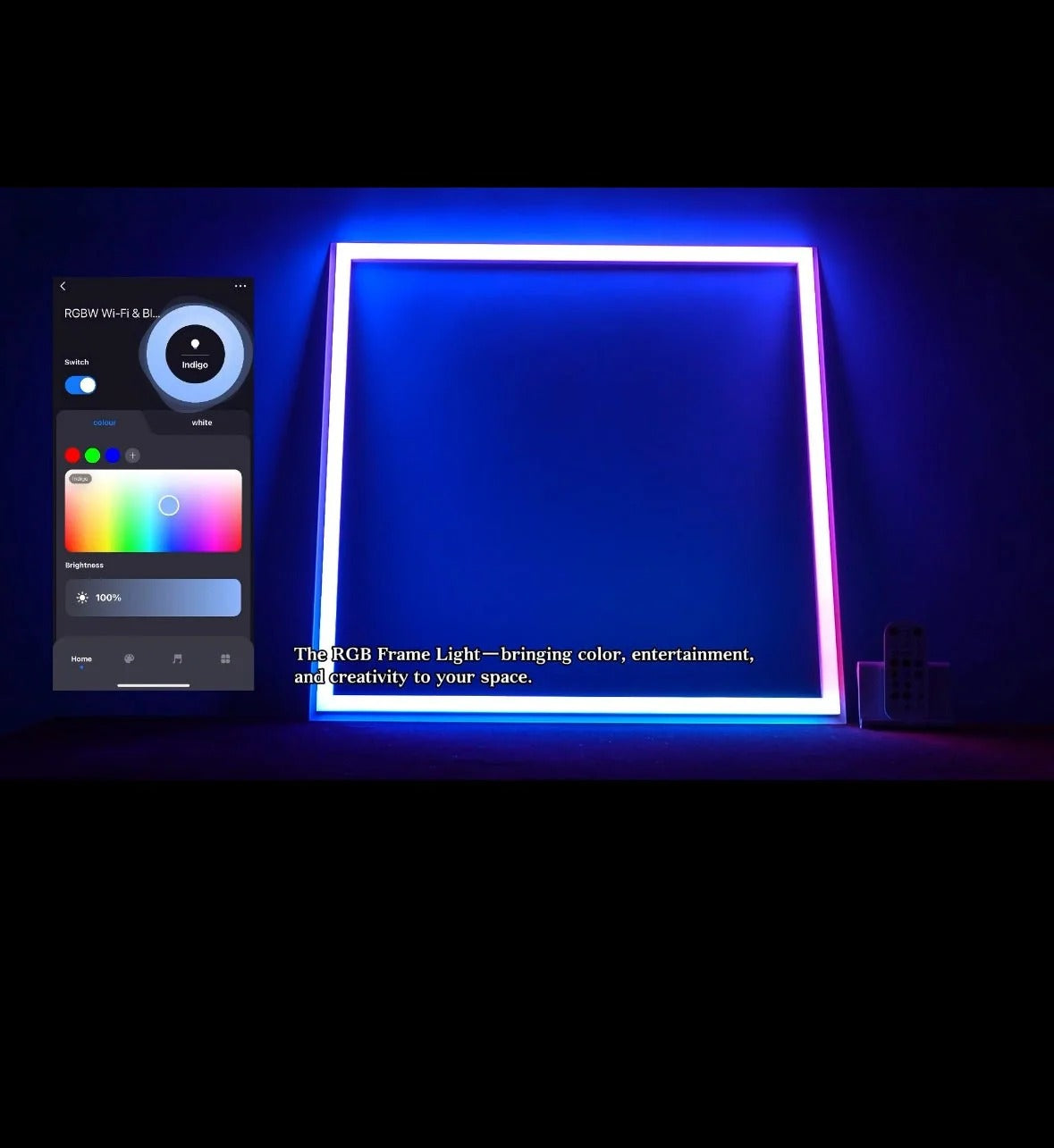 2x2 LED Panel Light – RGB Multicolor Edge-Lit, 40W 4400LM, Smart Wi-Fi Drop Ceiling Light, Remote & App Controlled, Works With Alexa/Google (6 Pack)