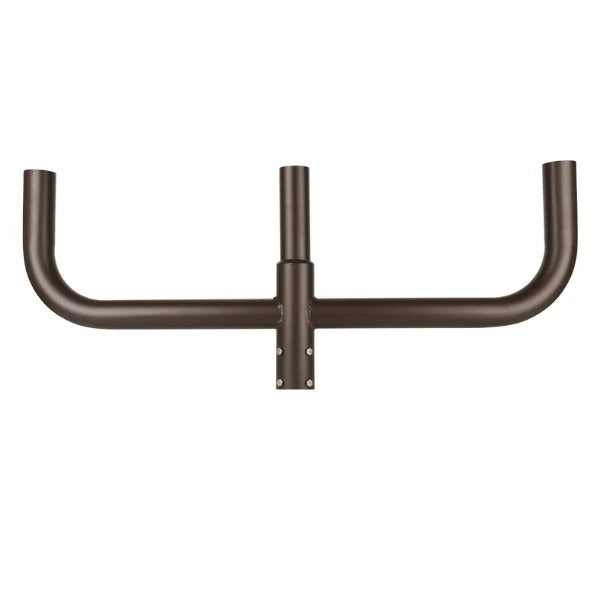 Outdoor Lighting Fixtures - 180 Degree Bullhorn with 3 Tenons, Round Base Tenon Adapter for 3 Lights, Top Mount Bracket for 2 3/8" Slip Fitter, Parking Lot & Street Light Mounting