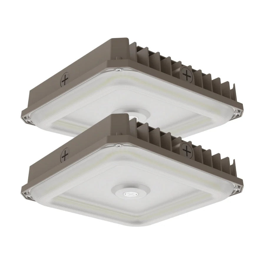 Garage Canopy Light, 40W/60W/80W Selectable Wattage, 3CCT 3500K/4000K/5000K, Dimmable LED Fixture, IP65 Waterproof, UL DLC Listed