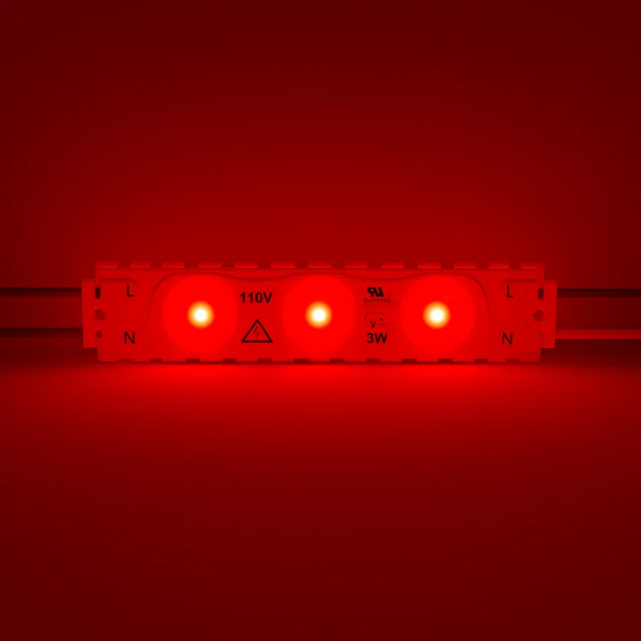 LED Module String Lights - Red/Green/White, 3W/Module, 390LM, 110V/220V, 130LM/W, CRI 90+, IP67 Waterproof, Dimmable, 48FT, UL Certified, 50,000 Hrs Lifespan