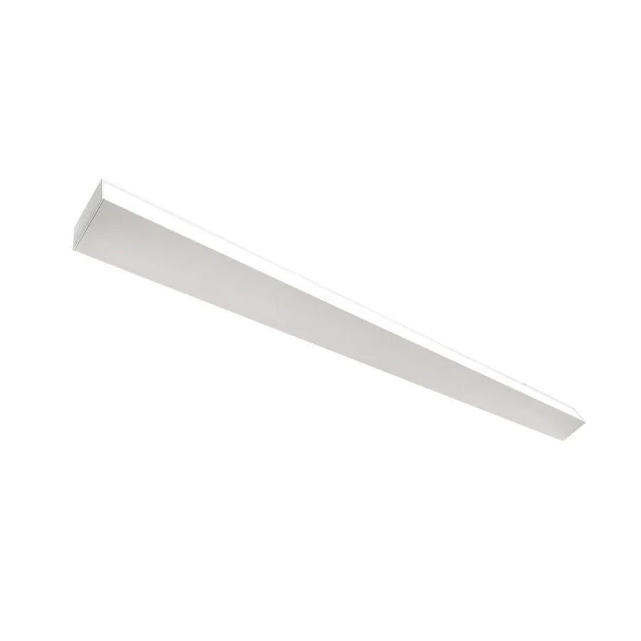 4FT LED Linear Light Fixture - Wattage Selectable 30W/40W/50W - CCT Adjustable 3500K/4000K/5000K - Dimmable Up/Down Strip Light - High Lumen Output, White Finish