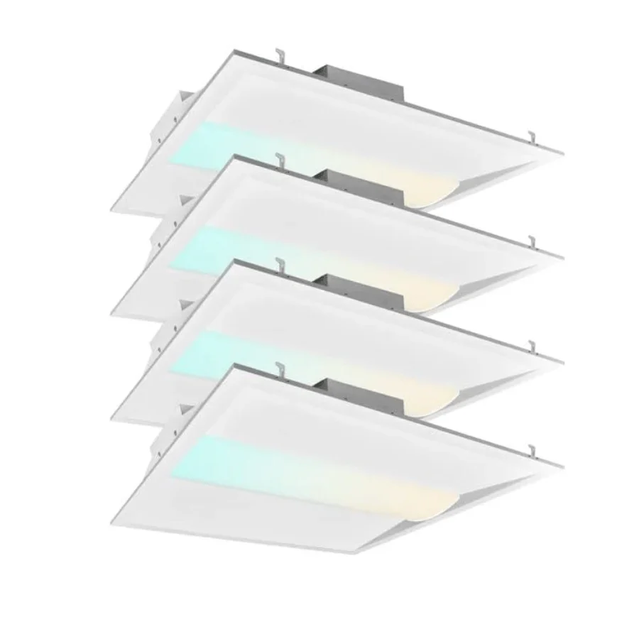 Troffer Lights – 2x2 LED Panel Light, Center Basket 20/25/30/35/40W, 5CCT Dimmable Drop Ceiling Fixture, 100-277V, DLC Premium Rated