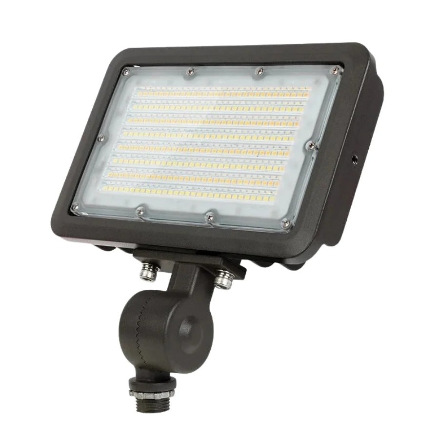 LED Flood Light – Knuckle Mount, Selectable Wattage (30W/40W/50W) & CCT (3000K/4000K/5000K), 7,250 lm, 200W MH Equivalent, IP65 Waterproof, Integrated Photocell, UL/DLC Certified, Dimmable 0-10V, 50,000 Hrs, 3-Year Warranty