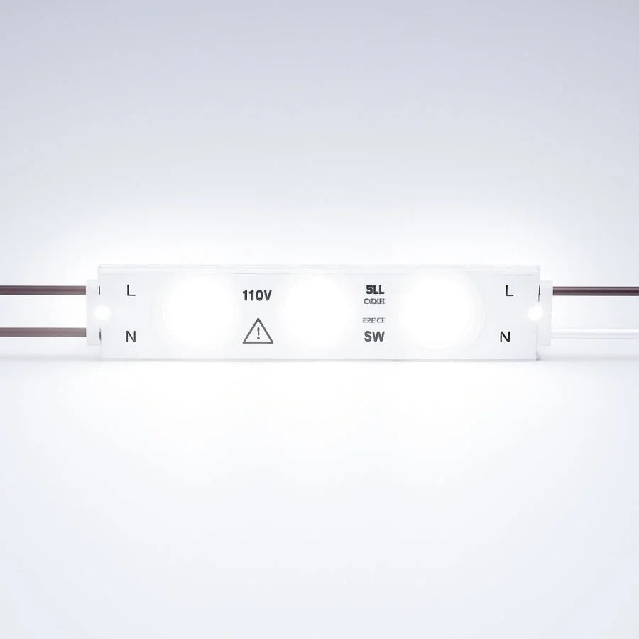 LED Module String Lights - Red/Green/White, 3W/Module, 390LM, 110V/220V, 130LM/W, CRI 90+, IP67 Waterproof, Dimmable, 48FT, UL Certified, 50,000 Hrs Lifespan