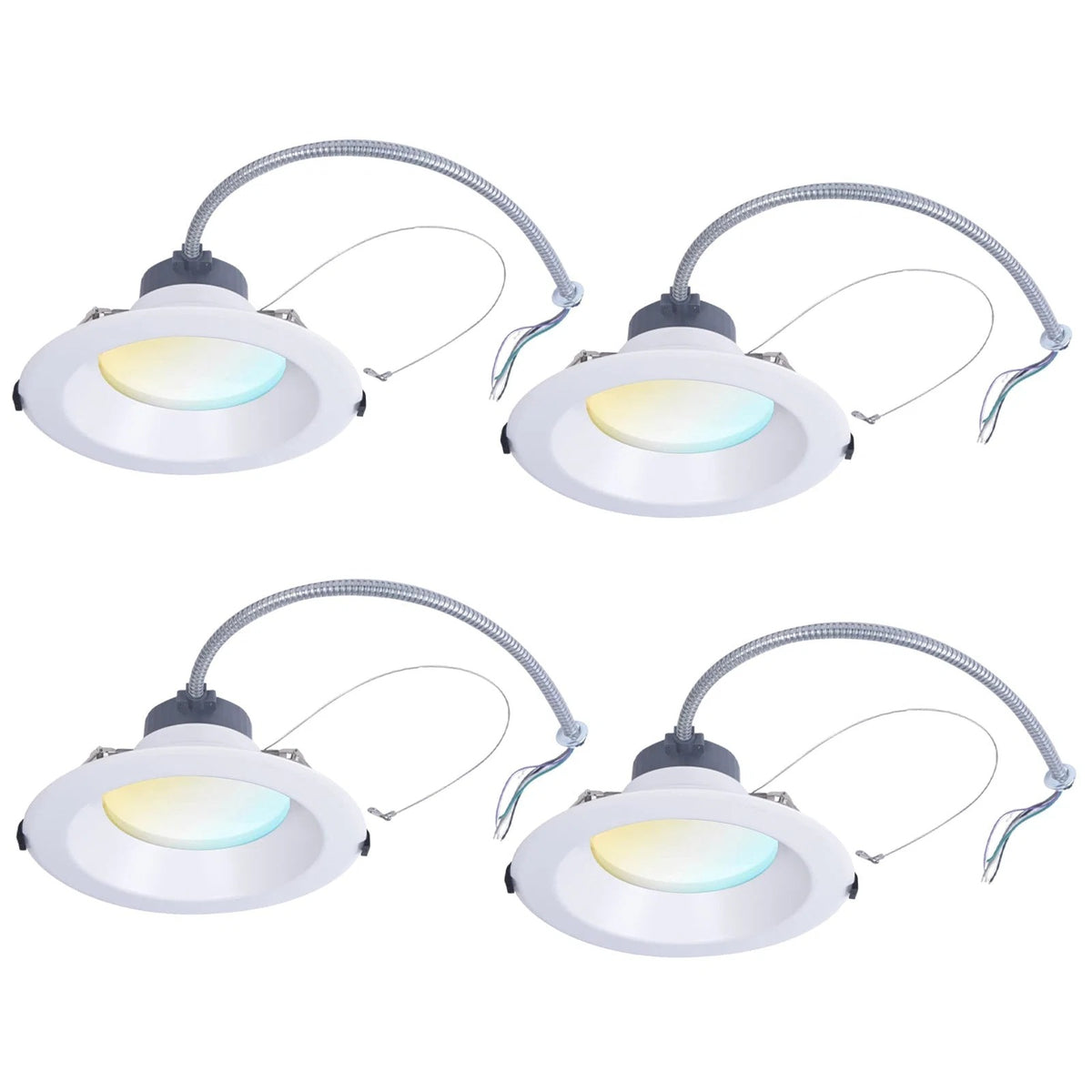 6 Inch Commercial Canless LED Downlight, Wattage Adjustable 10/15/22W, 0-10V Dimmable Recessed Ceiling Light Fixture, 5 CCT 2700K-5000K, 120-277V IC Rated UL & Energy Star