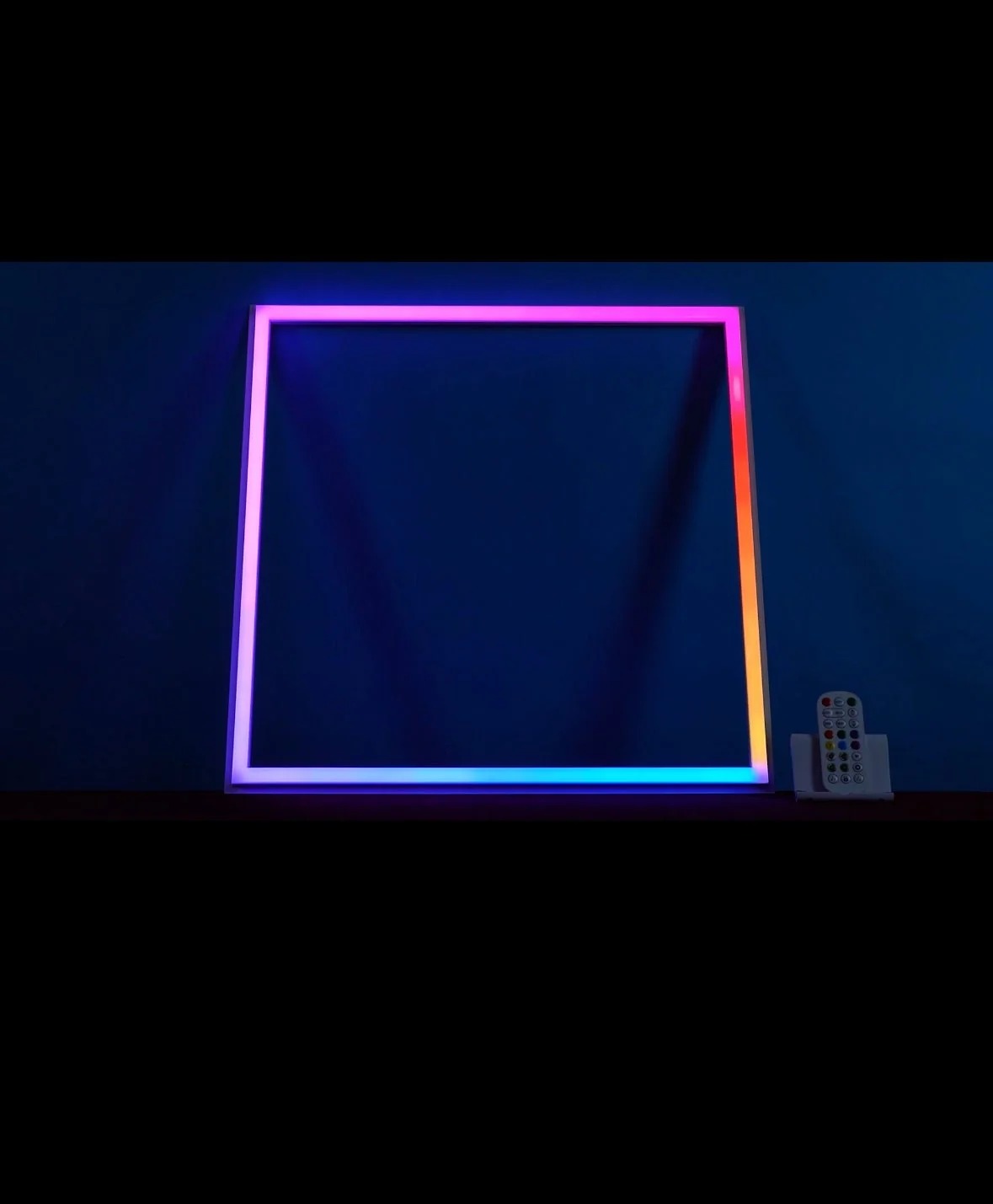 2x2 LED Panel Light – RGB Multicolor Edge-Lit, 40W 4400LM, Smart Wi-Fi Drop Ceiling Light, Remote & App Controlled, Works With Alexa/Google (6 Pack)