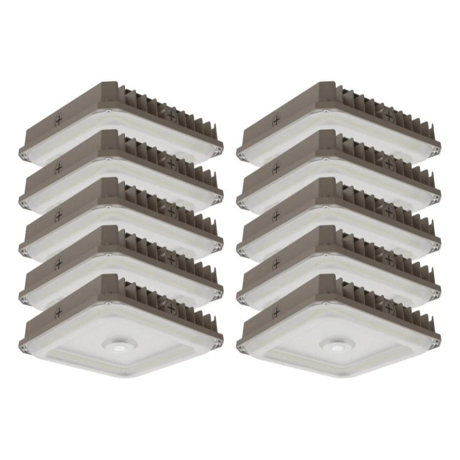 Garage Canopy Light, 40W/60W/80W Selectable Wattage, 3CCT 3500K/4000K/5000K, Dimmable LED Fixture, IP65 Waterproof, UL DLC Listed