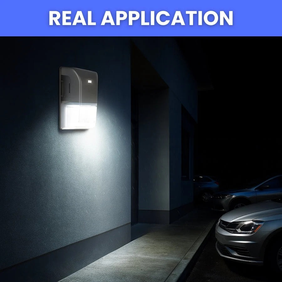 20W Mini LED Wall Pack Light – 2850 Lumens, 5700K Daylight, Dimmable, UL & DLC Listed, IP65 Waterproof, 3-Year Warranty