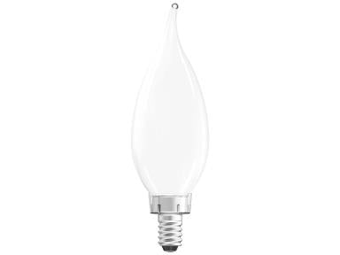 MaxLite Enclosed Frost Filament 3.5 Watt Ba10 Dim 2700K Bent Tip Candle