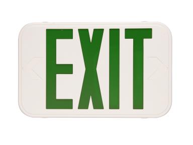 MaxLite Thin Exit, Thermoplastic, Green Letters