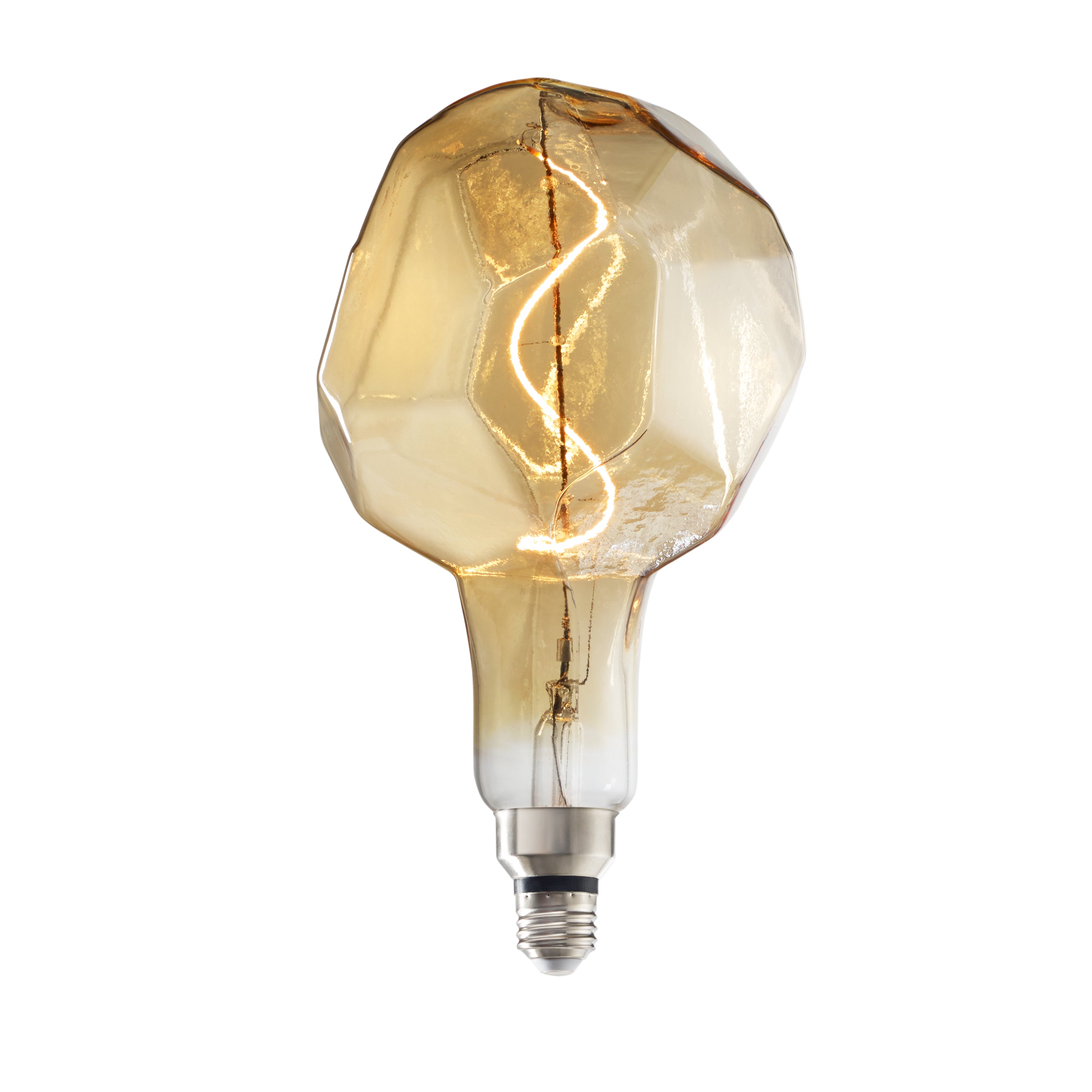 Bulbrite LED Grand Filament Nostalgic Jewel Shaped Light Bulb, 60 Watt Equivalent, Medium Base (E26),2000K, Antique