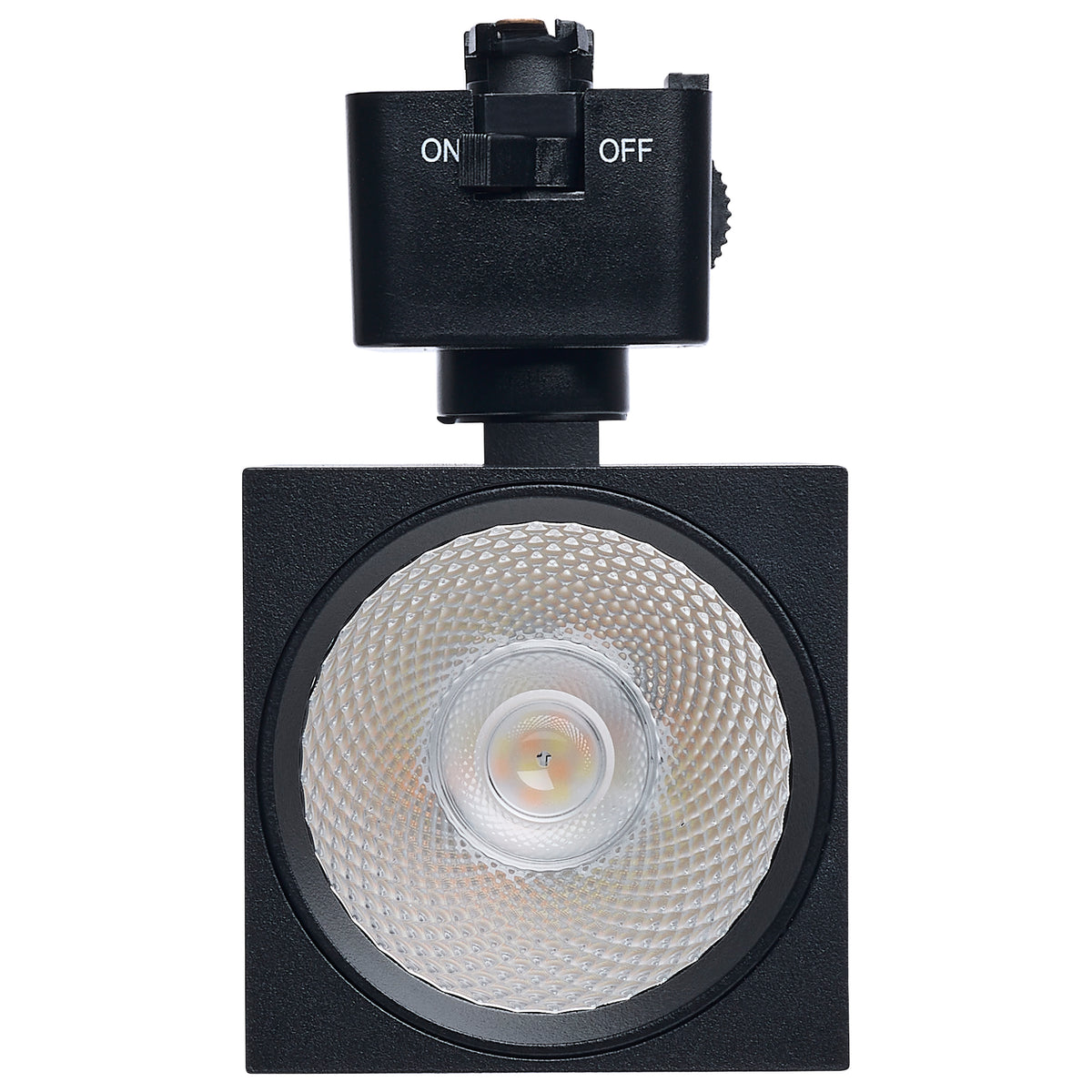 8 Watt LED Track Head - 2700K/3000K/3500K/4000K/5000K CCT Selectable - Dim to Warm - J Style - 36 Degree Beam Angle - 120 Volt - Black - Square