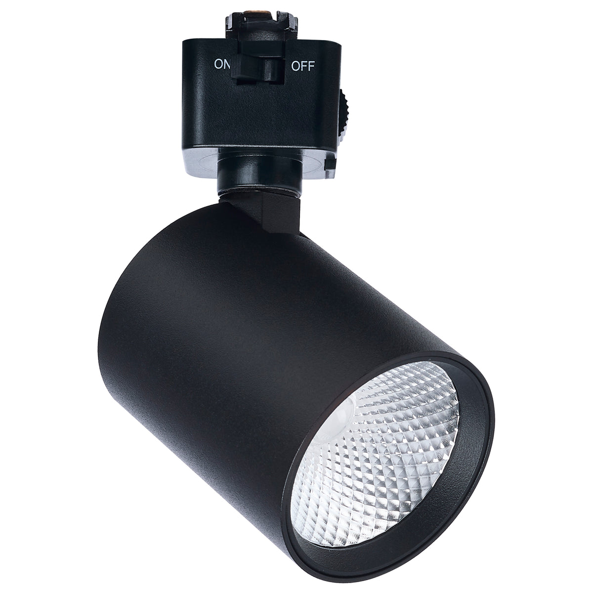 8 Watt LED Track Head - 2700K/3000K/3500K/4000K/5000K CCT Selectable - Dim to Warm - J Style - 48 Degree Beam Angle - 120 Volt - Black - Round
