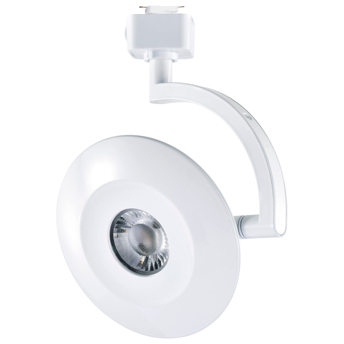 Orb LED Track Head - 12 Watt - 3000K/4000K/5000K Selectable - 24 Degree Beam Angle - J-Style - White - 120 Volt lighting