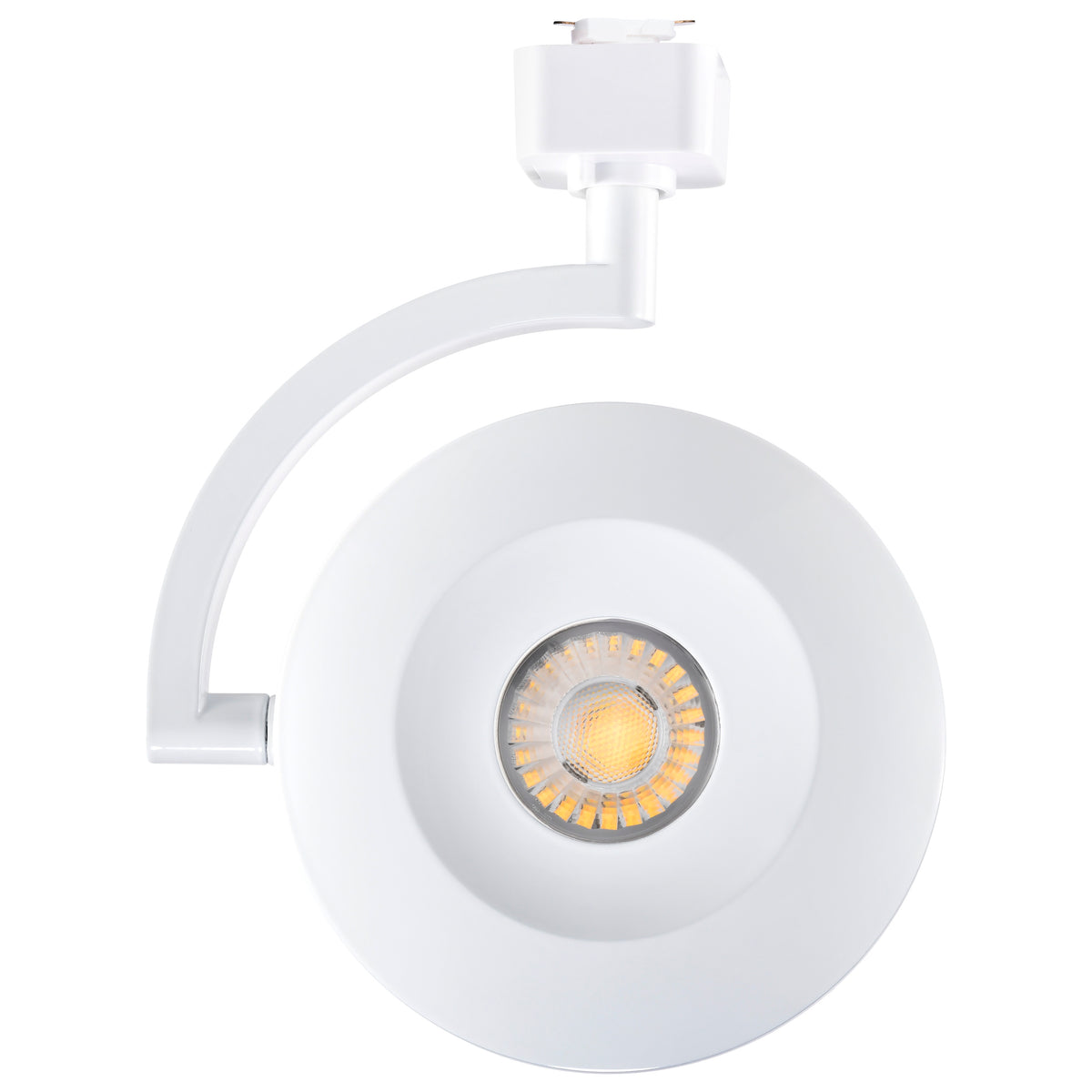 Orb LED Track Head - 12 Watt - 3000K/4000K/5000K CCT Selectable - 24 Degree Beam Angle - J-Style - White - 120 Volt