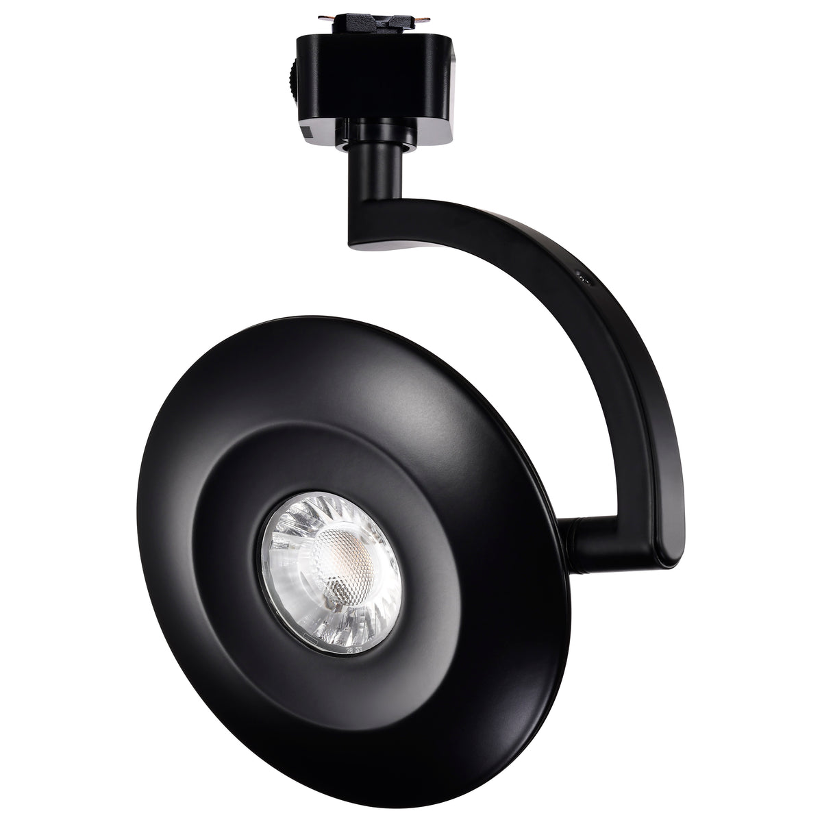 Orb LED Track Head - 12 Watt - 3000K/4000K/5000K Selectable - 24 Degree Beam Angle - J-Style - Black - 120 Volt for ceiling