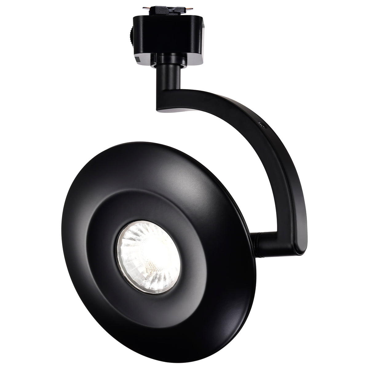 Orb LED Track Head - 12 Watt - 3000K/4000K/5000K CCT Selectable - 24 Degree Beam Angle - J-Style - Black - 120 Volt