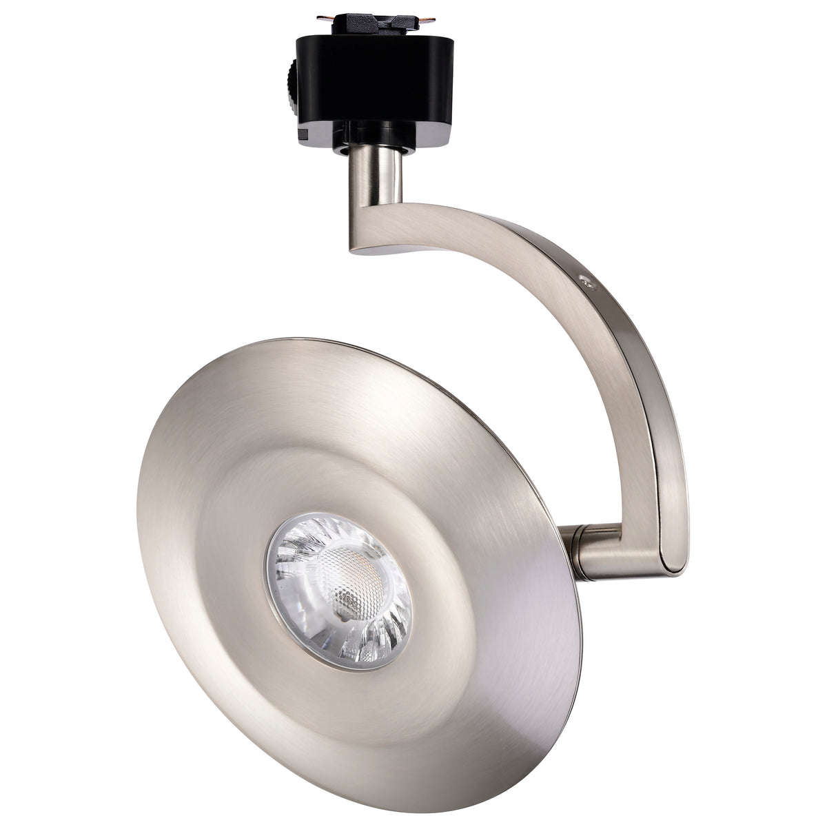 Orb LED Track Head - 12 Watt - 3000K/4000K/5000K Selectable - 24 Degree Beam Angle - J-Style - Brushed Nickel - 120 Volt