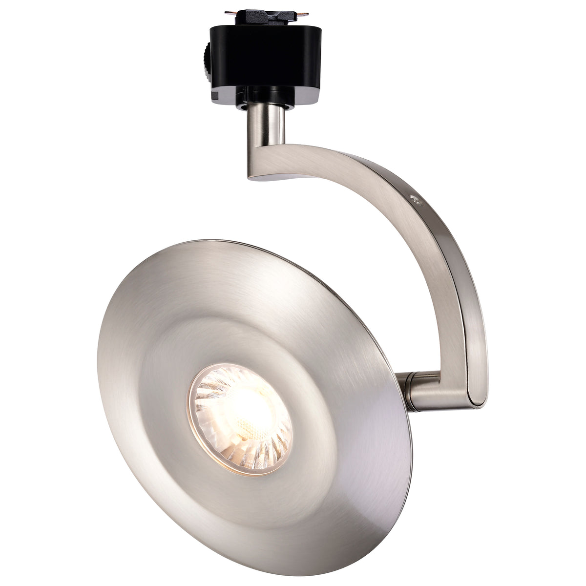 Orb LED Track Head - 12 Watt - 3000K/4000K/5000K CCT Selectable - 24 Degree Beam Angle - J-Style - Brushed Nickel - 120 Volt