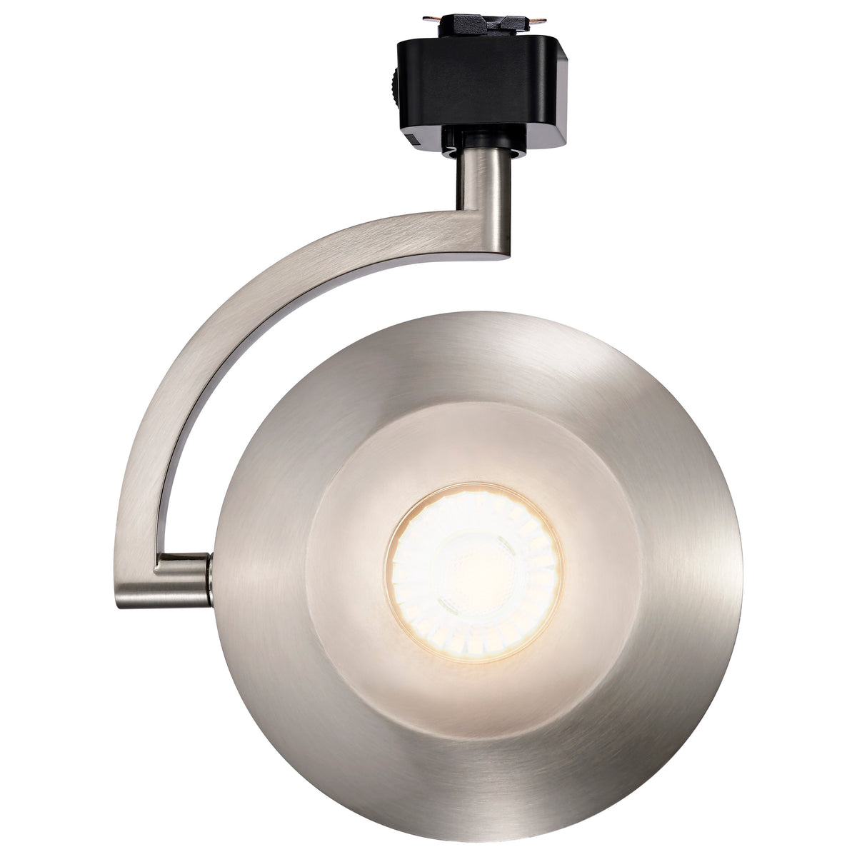 Orb LED Track Head - 12 Watt - 3000K/4000K/5000K CCT Selectable - 24 Degree Beam Angle - J-Style - Brushed Nickel - 120 Volt