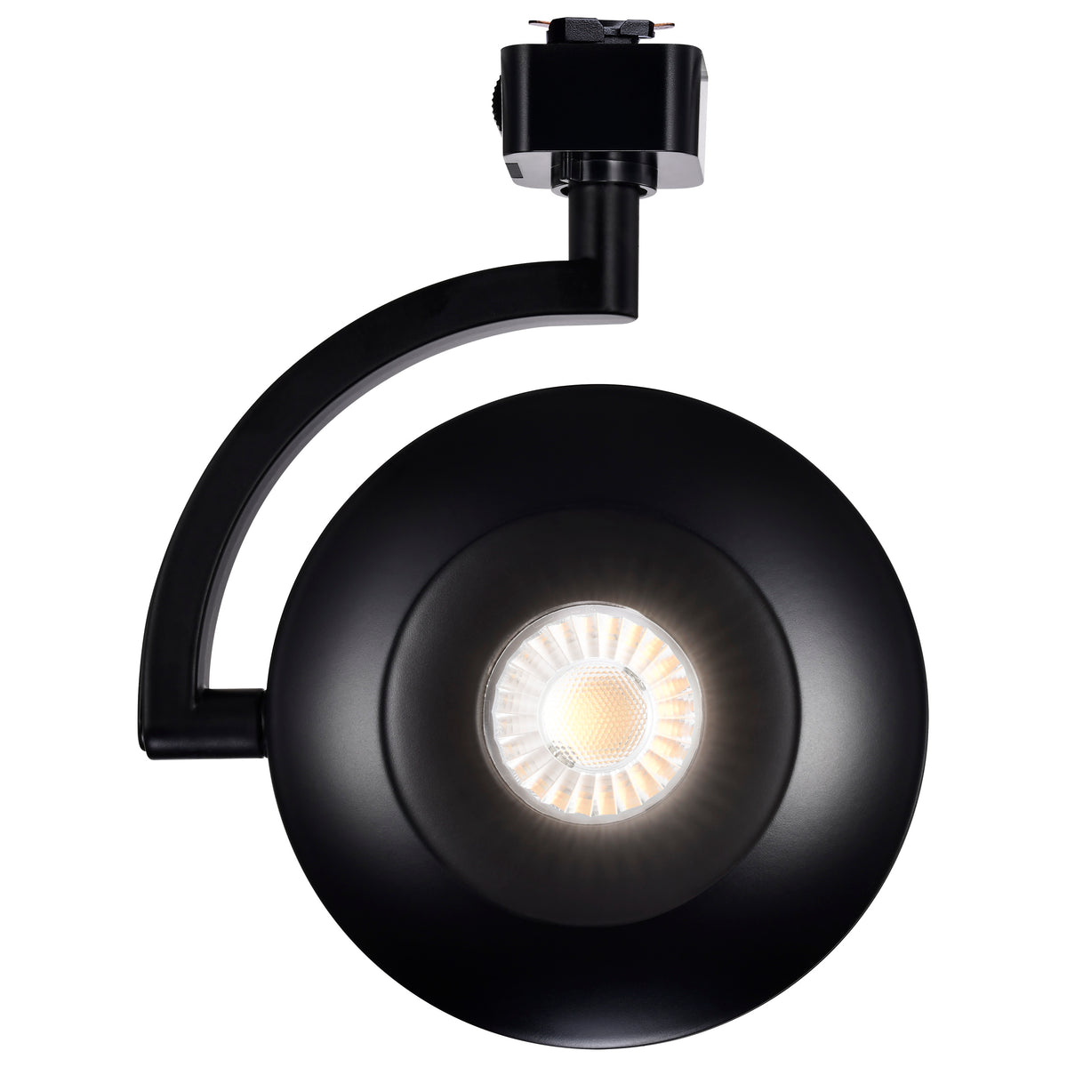 Orb LED Track Head - 12 Watt - 3000K/4000K/5000K CCT Selectable - 36 Degree Beam Angle - J-Style - Black - 120 Volt
