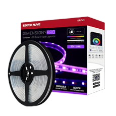 Dimension Performer - Tape Light strip - 16 ft. - RGB plus Tunable White - J-Box connection - IR Remote Included - White