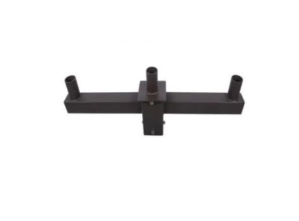 4" Square Pole Mounting Bracket with Triple 2-3/8" O.D. Tenon at 180° - Bronze