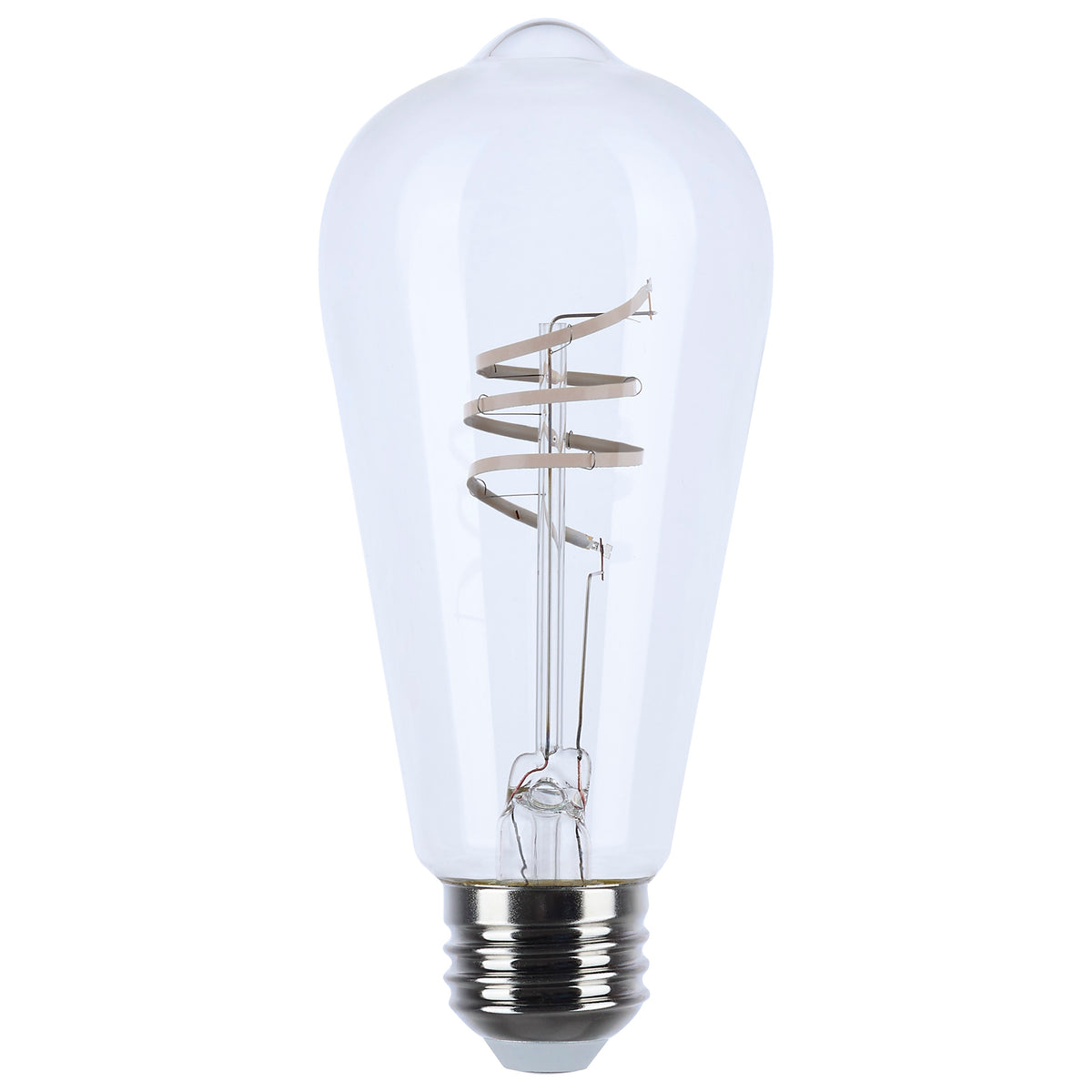 6 Watt LED - Reminiscent - Flex Gray Coil Filament - ST19 - Medium Base - 2700K CCT - Clear - 120 Volt
