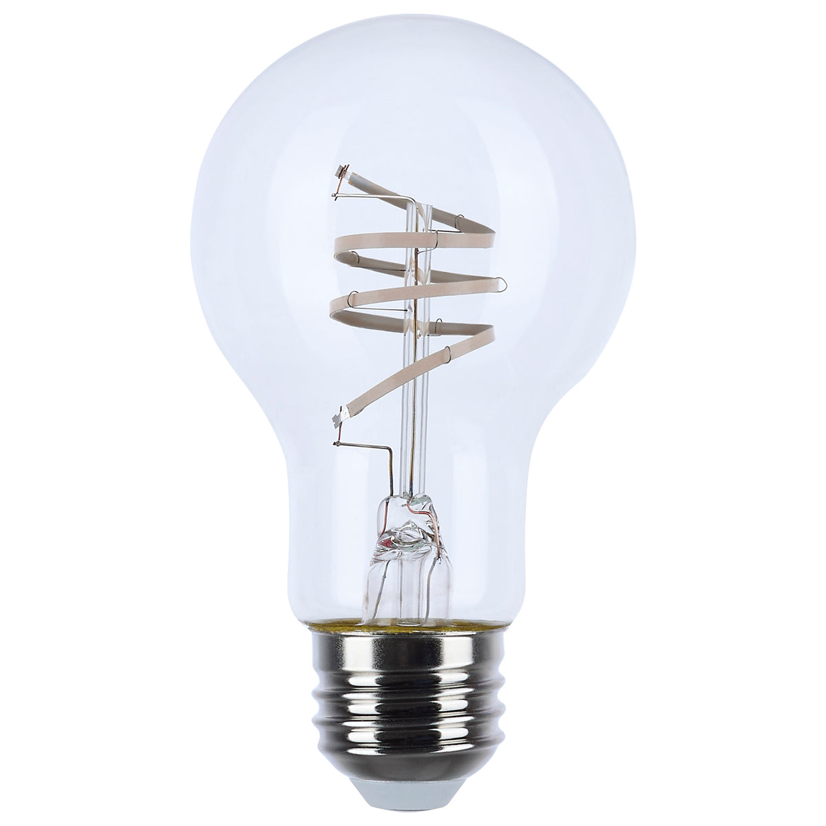 6 Watt LED - Reminiscent - Flex Gray Coil Filament - A19 - Medium Base - 2700K CCT - Clear - 120 Volt