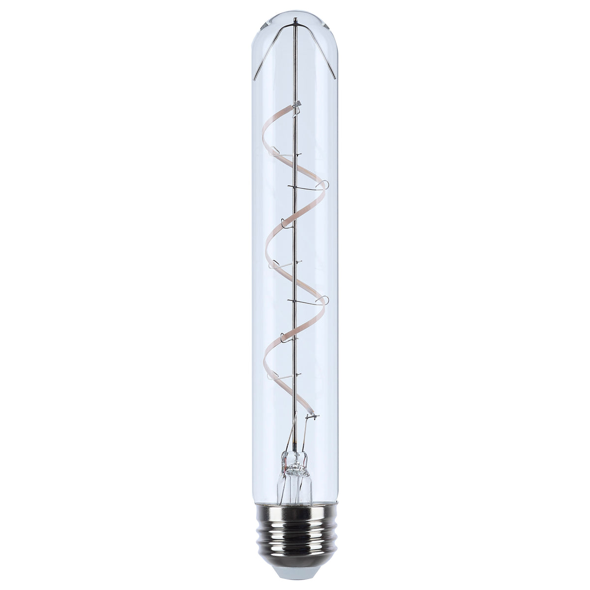 6 Watt LED - Reminiscent - Flex Gray Coil Filament - T9 - Medium Base - 2700K CCT - Clear - 120 Volt - 2-Pack